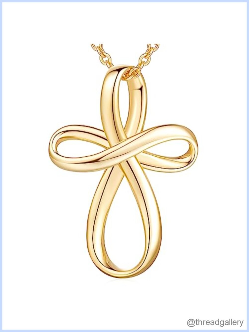 14K Gold Plated Cross Necklace Women Adjustable O-Chain Lobster Clasp